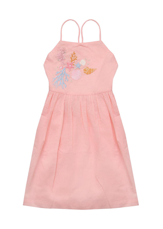 Everly Dress-Pink Coral