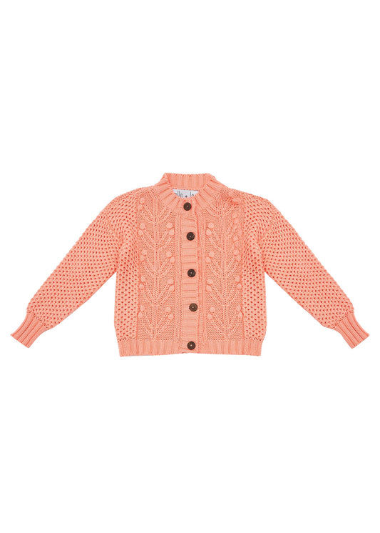Ivy Knitted Cardigan - Salmon