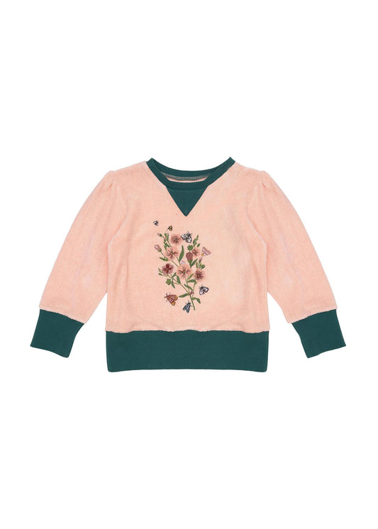 Naomi Jumper - Peach Puree Embroidered