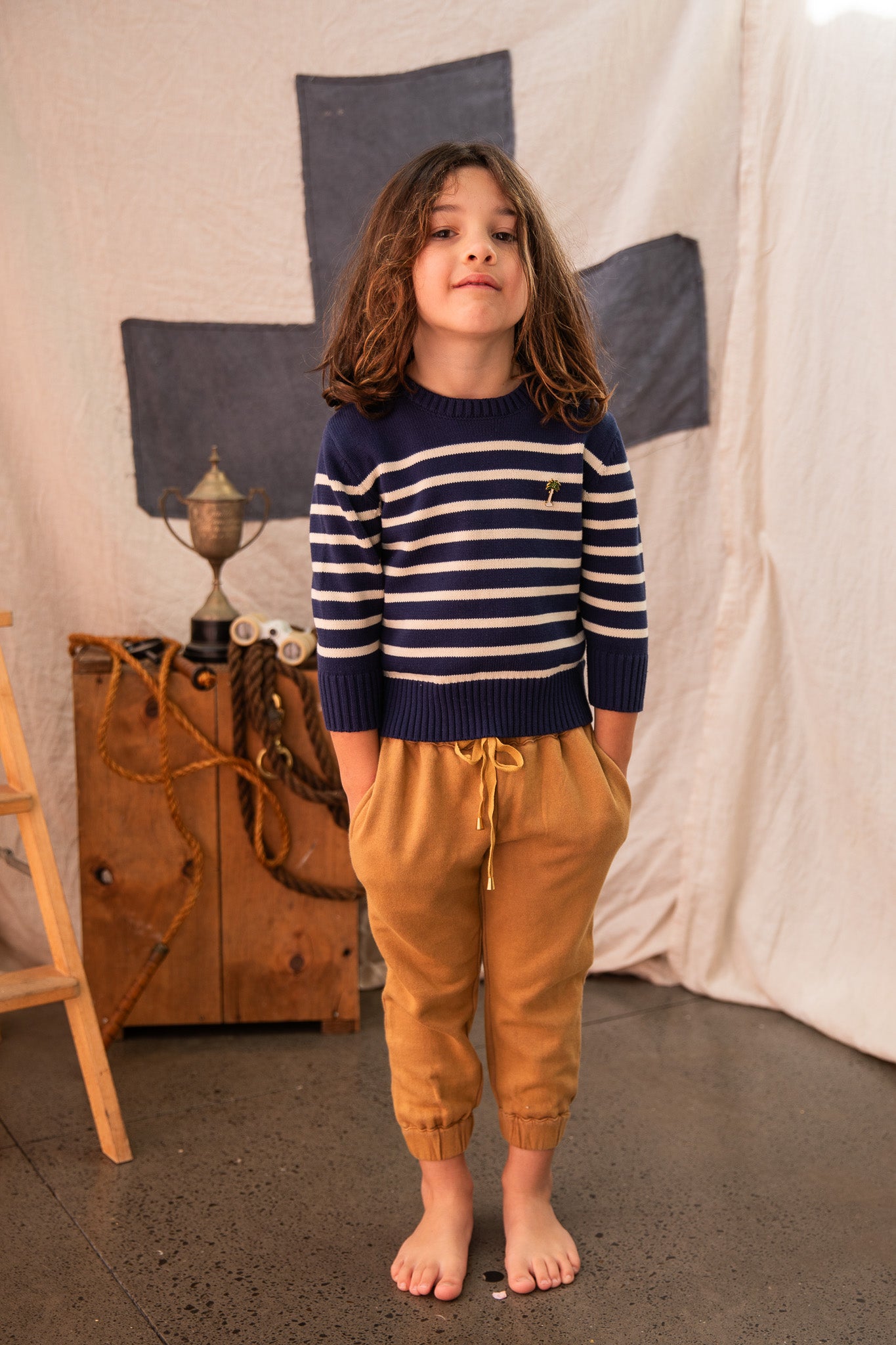 Coco Jumper-Navy/Cream