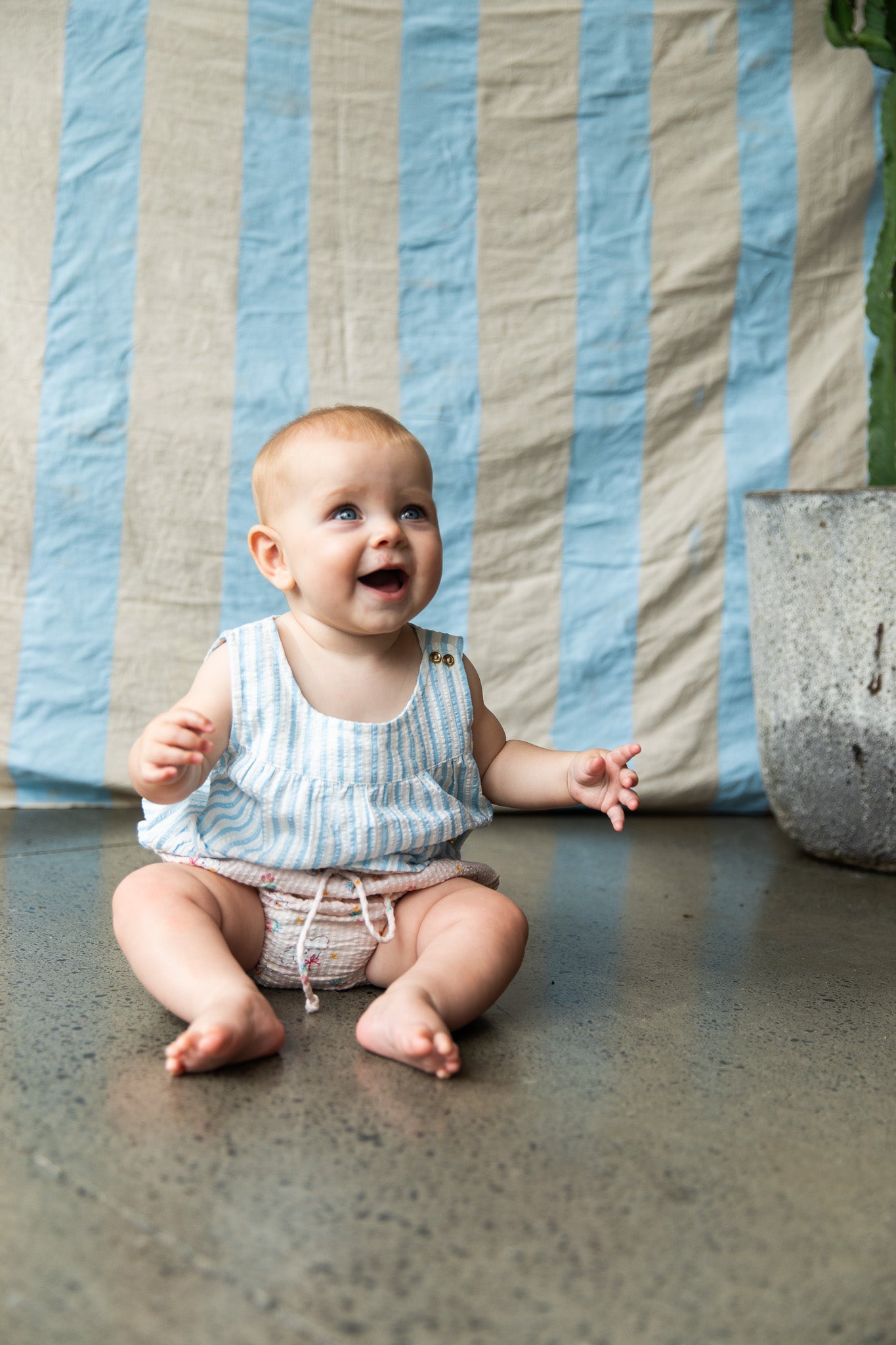 Emmie Top-Stripe Print