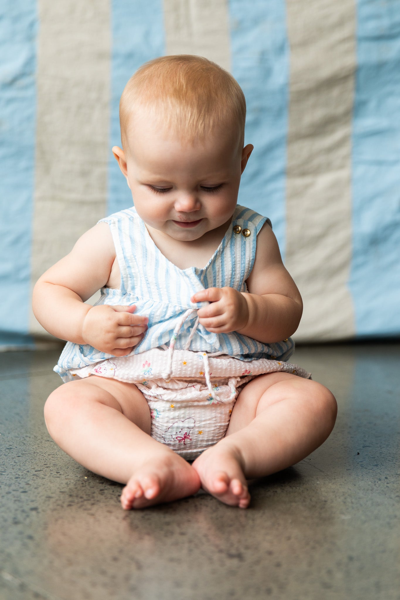 Emmie Top-Stripe Print