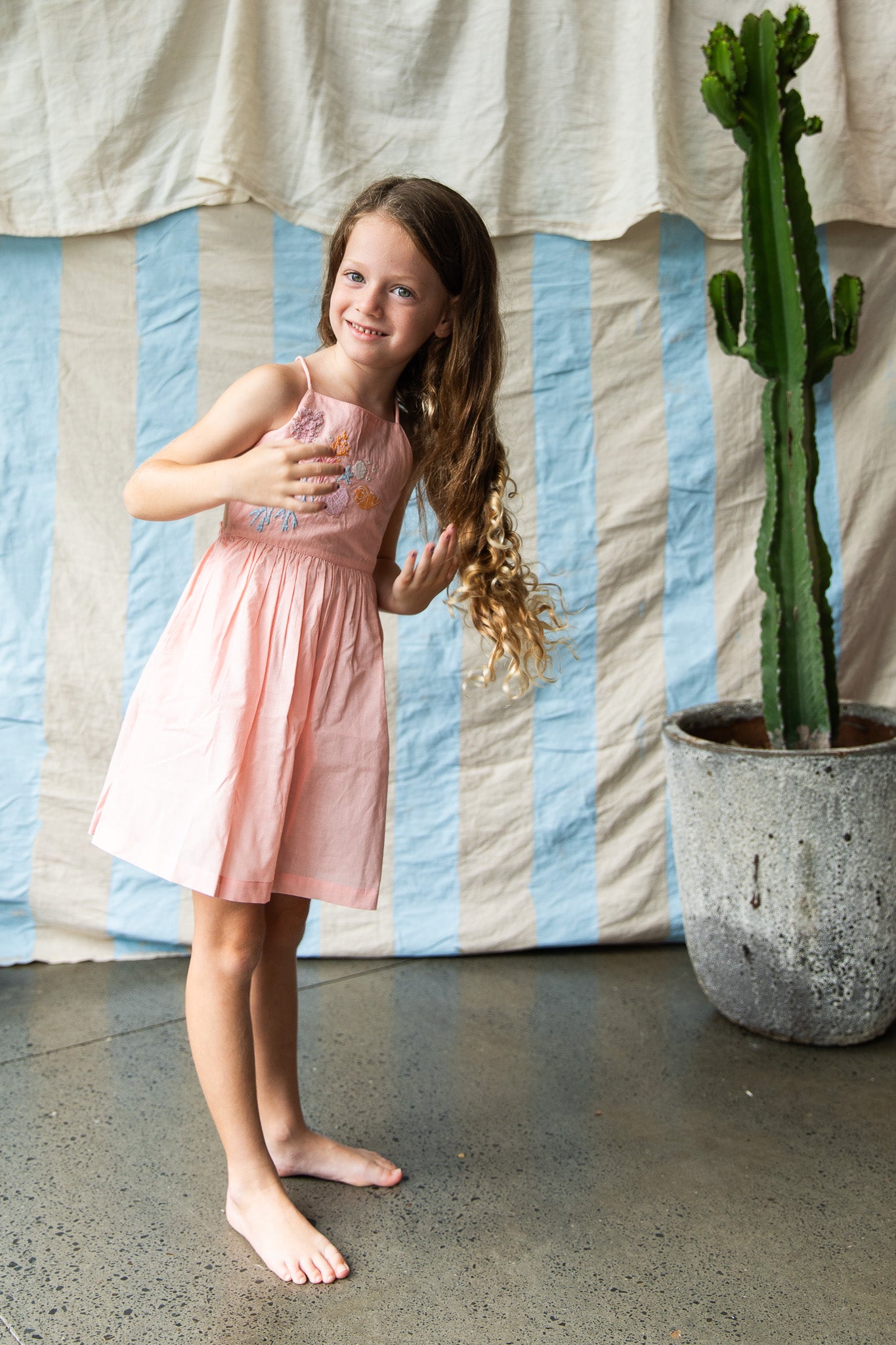 Everly Dress-Pink Coral