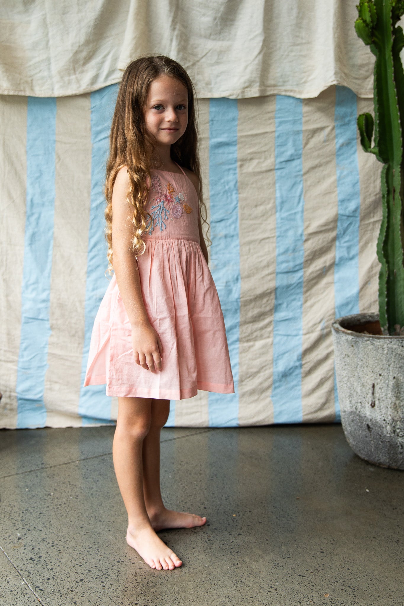 Everly Dress-Pink Coral