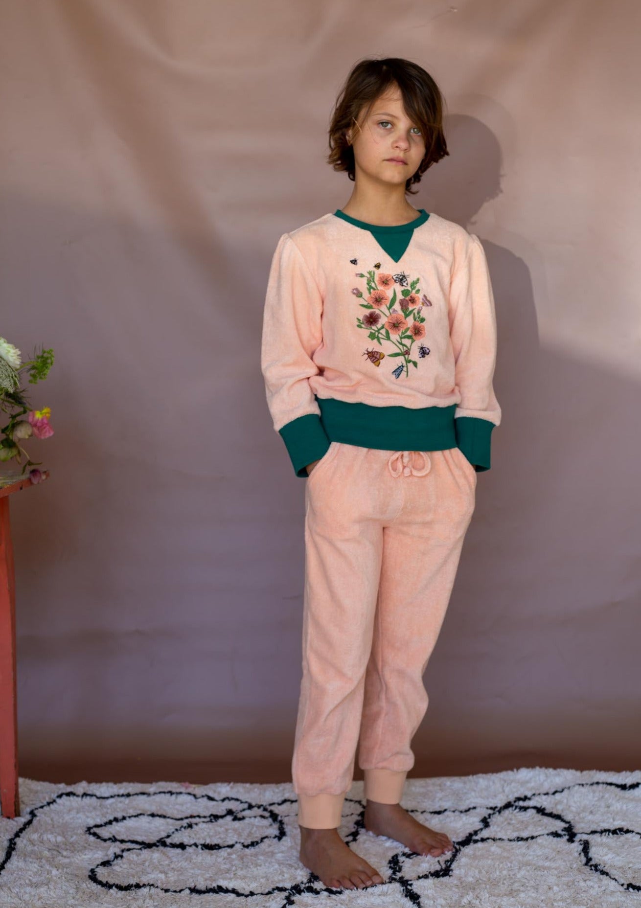 Naomi Jumper - Peach Puree Embroidered