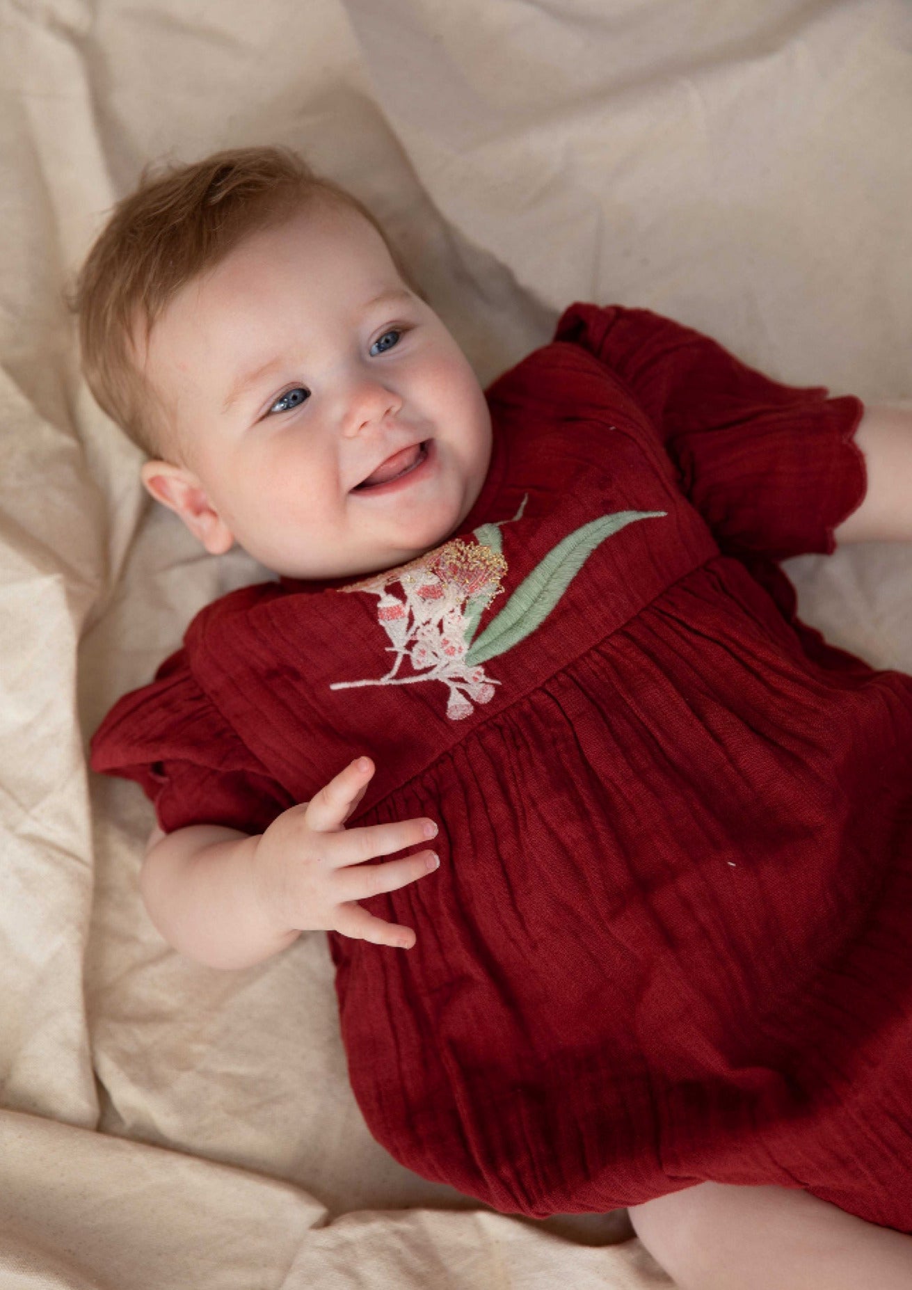 Gingerbread Romper - Cherry Glaze