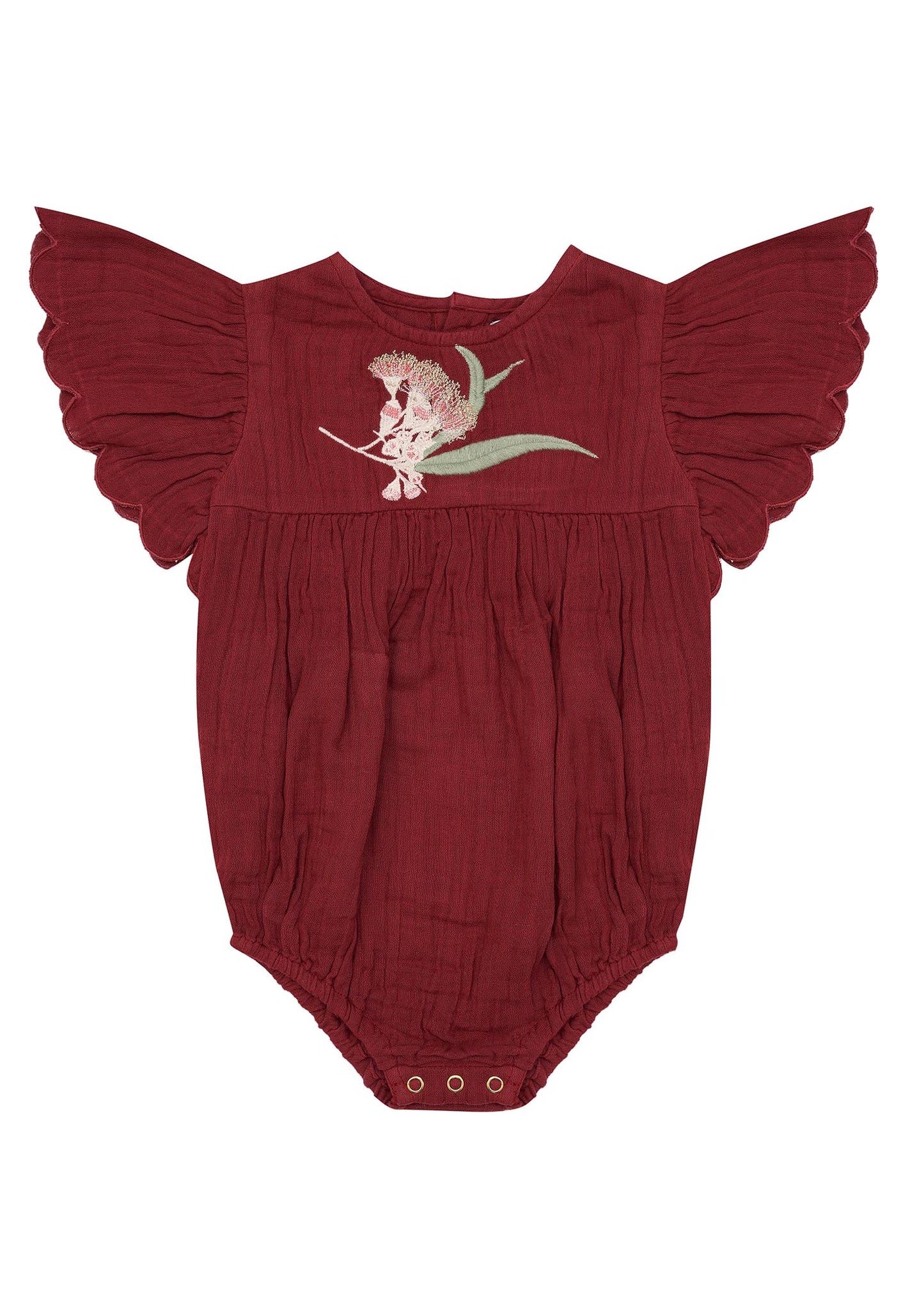 Gingerbread Romper - Cherry Glaze
