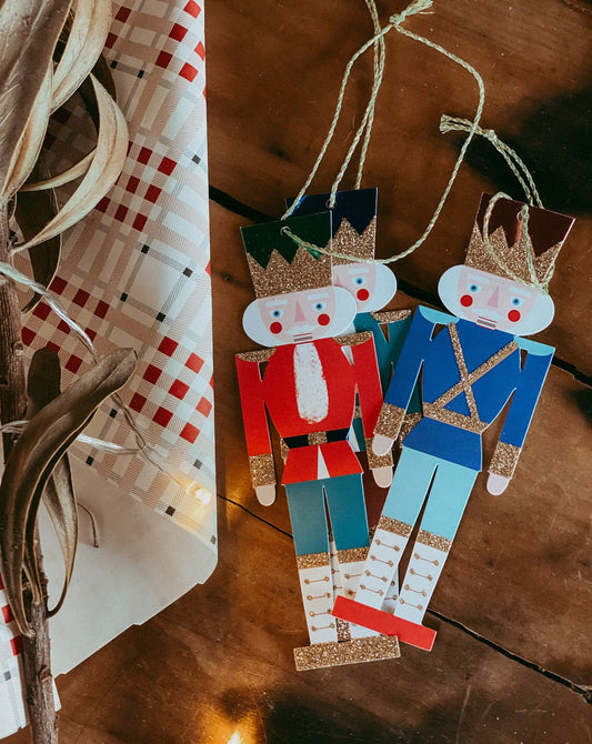 Metallic Nutcracker Gift Tags