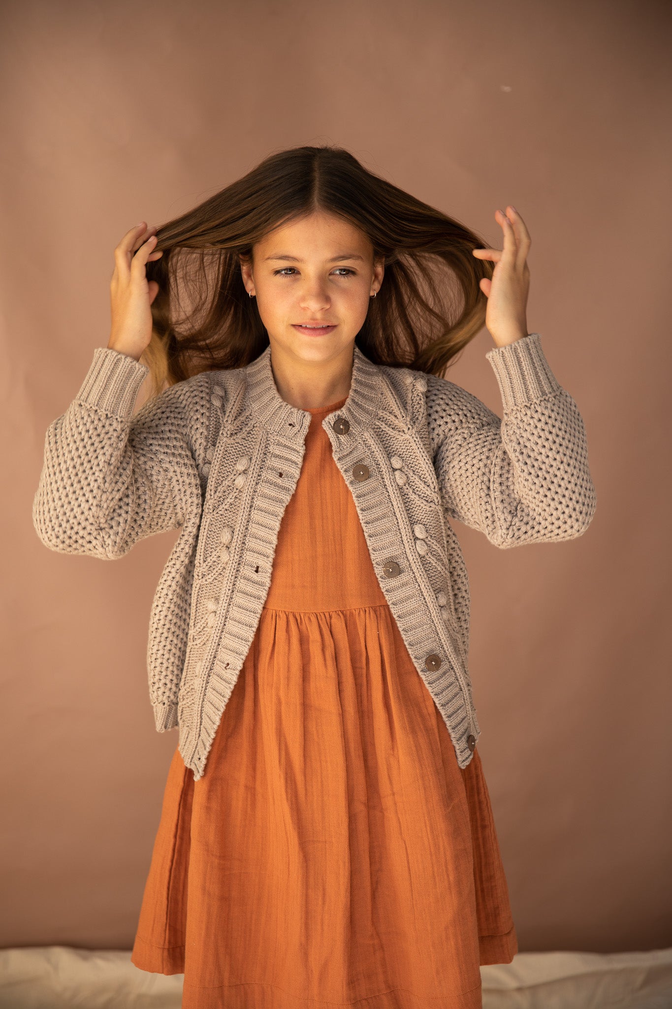 Ivy Knitted Cardigan - Gumnut