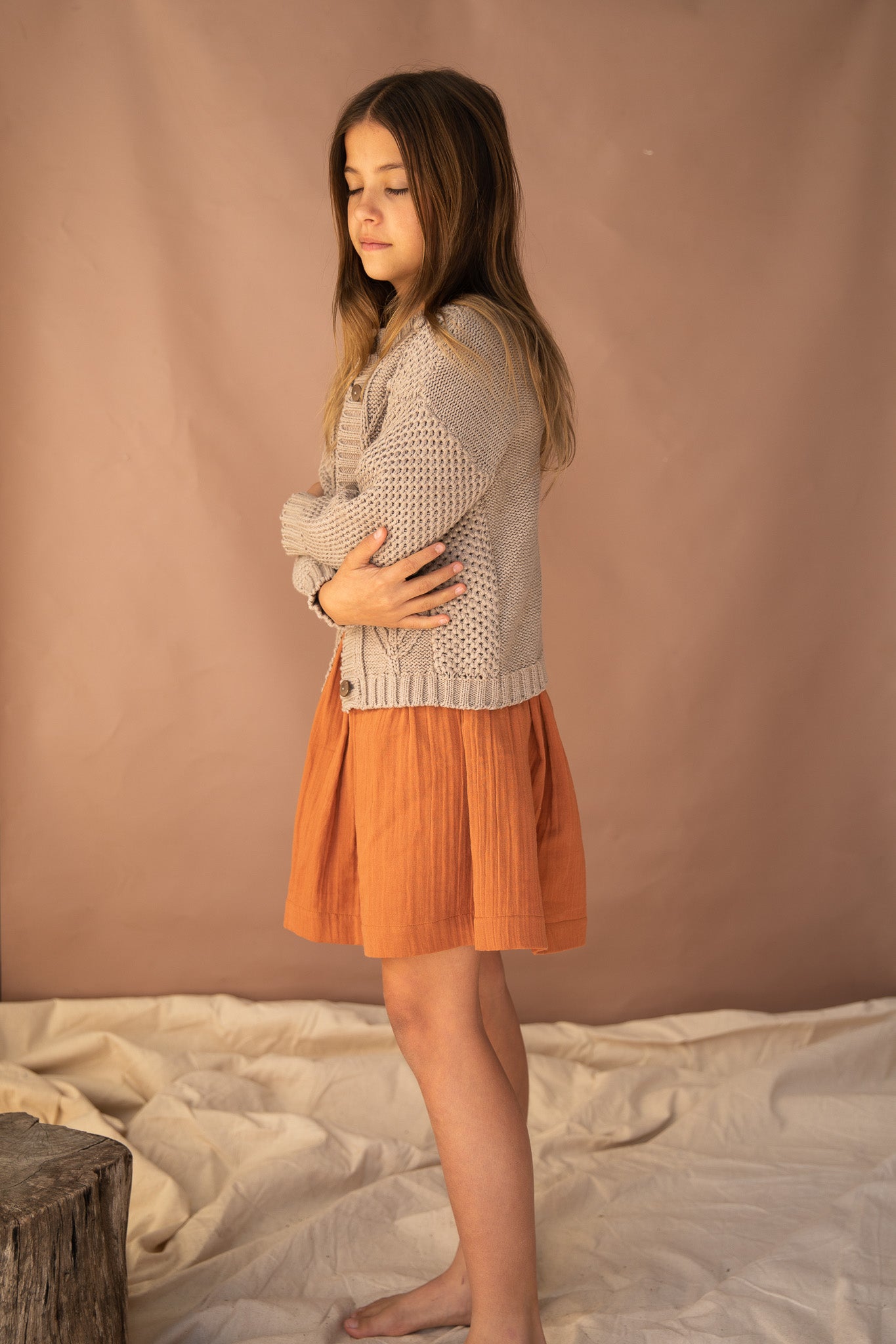 Ivy Knitted Cardigan - Gumnut