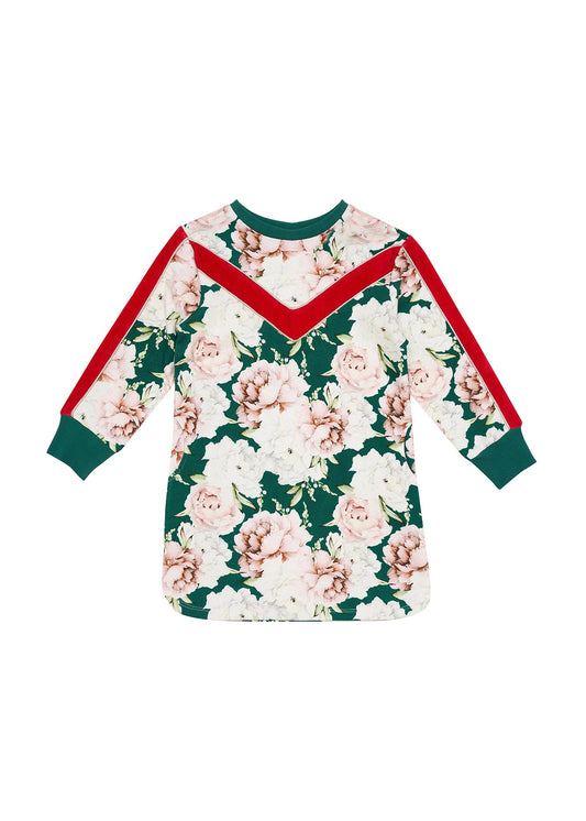 Peppa Dress - Basil Bloom