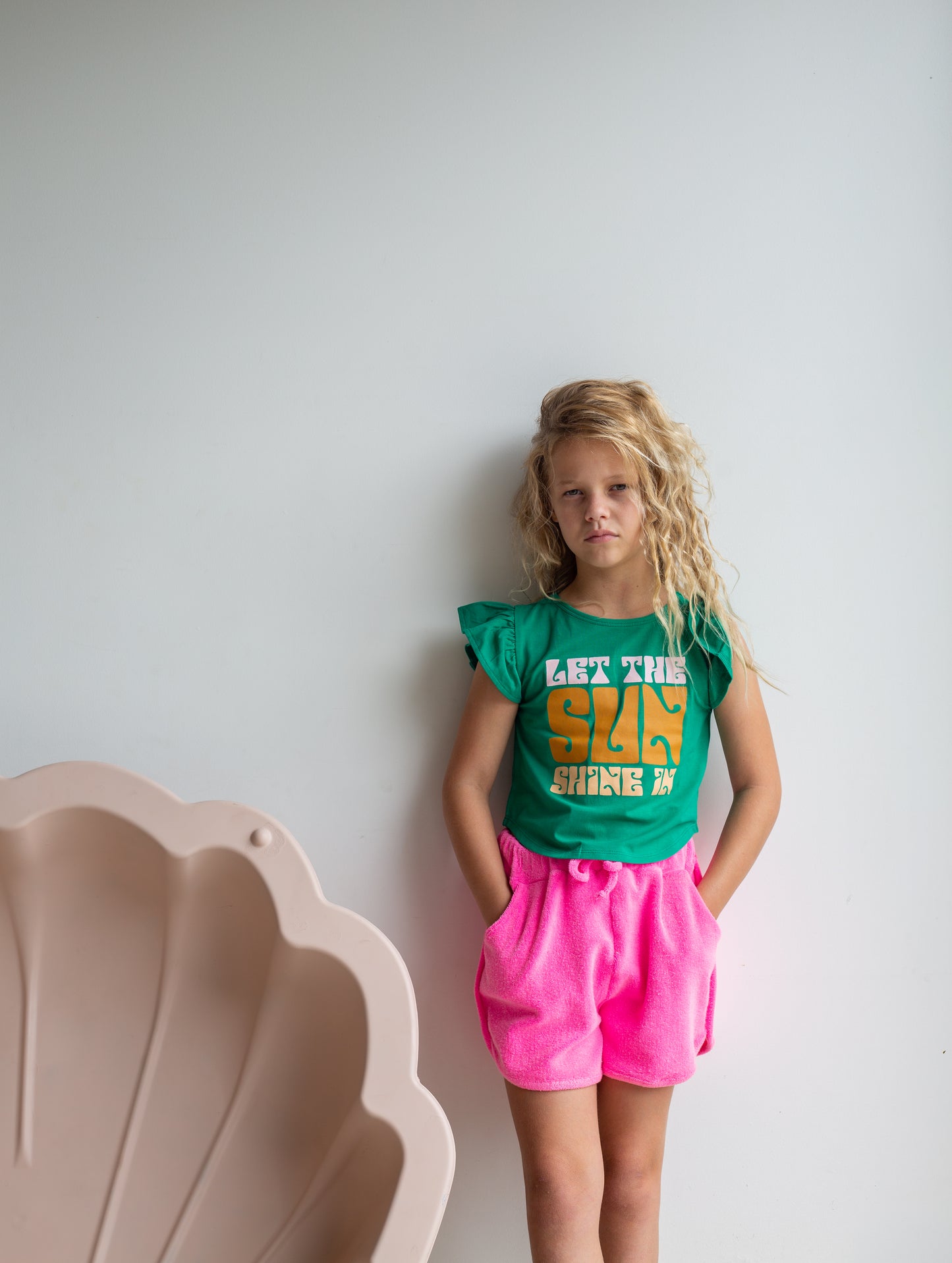 Sunshine Flutter Sleeve T-Shirt - Lime Coola