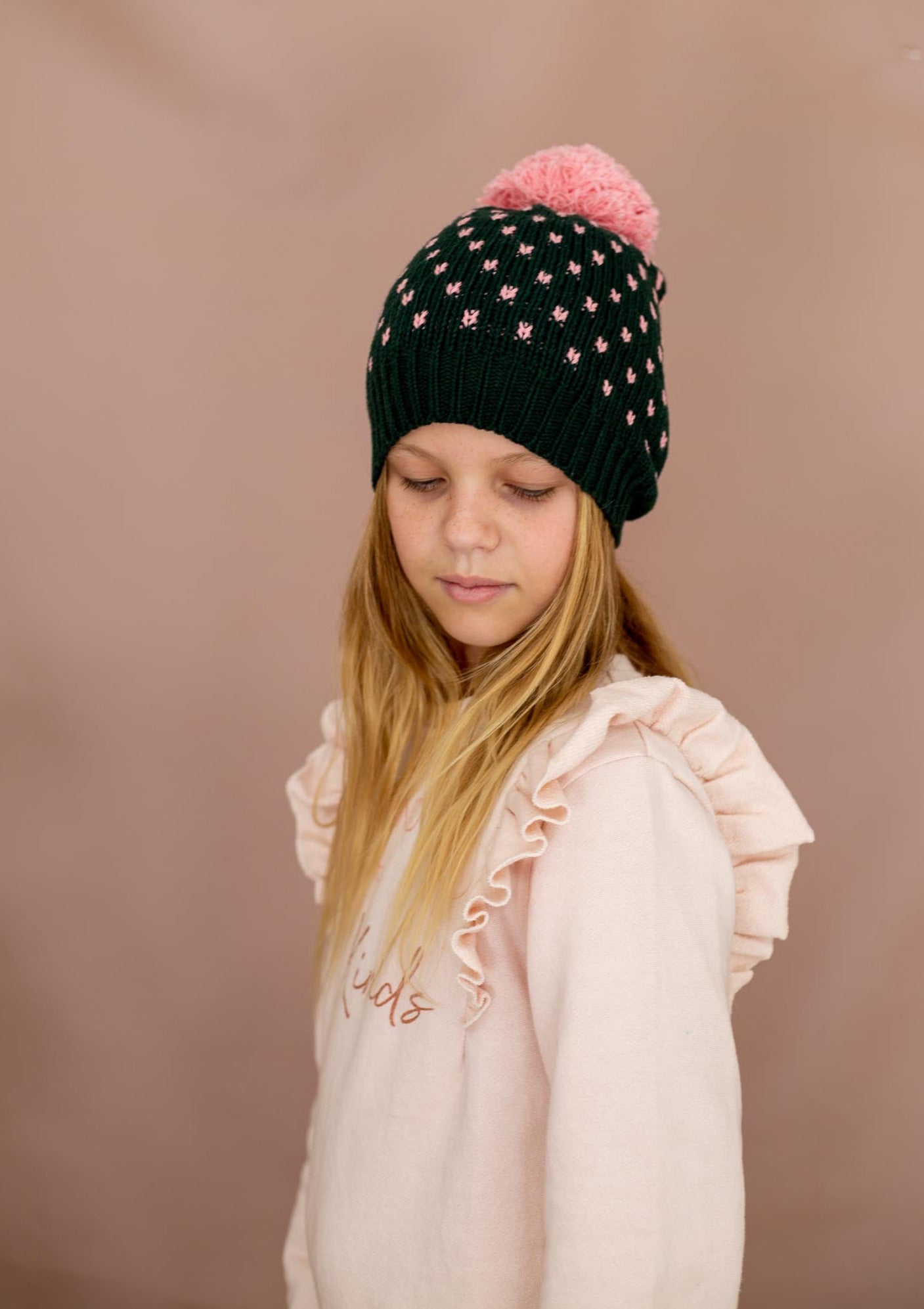 Pom Pom Beanie - Burnt Basil