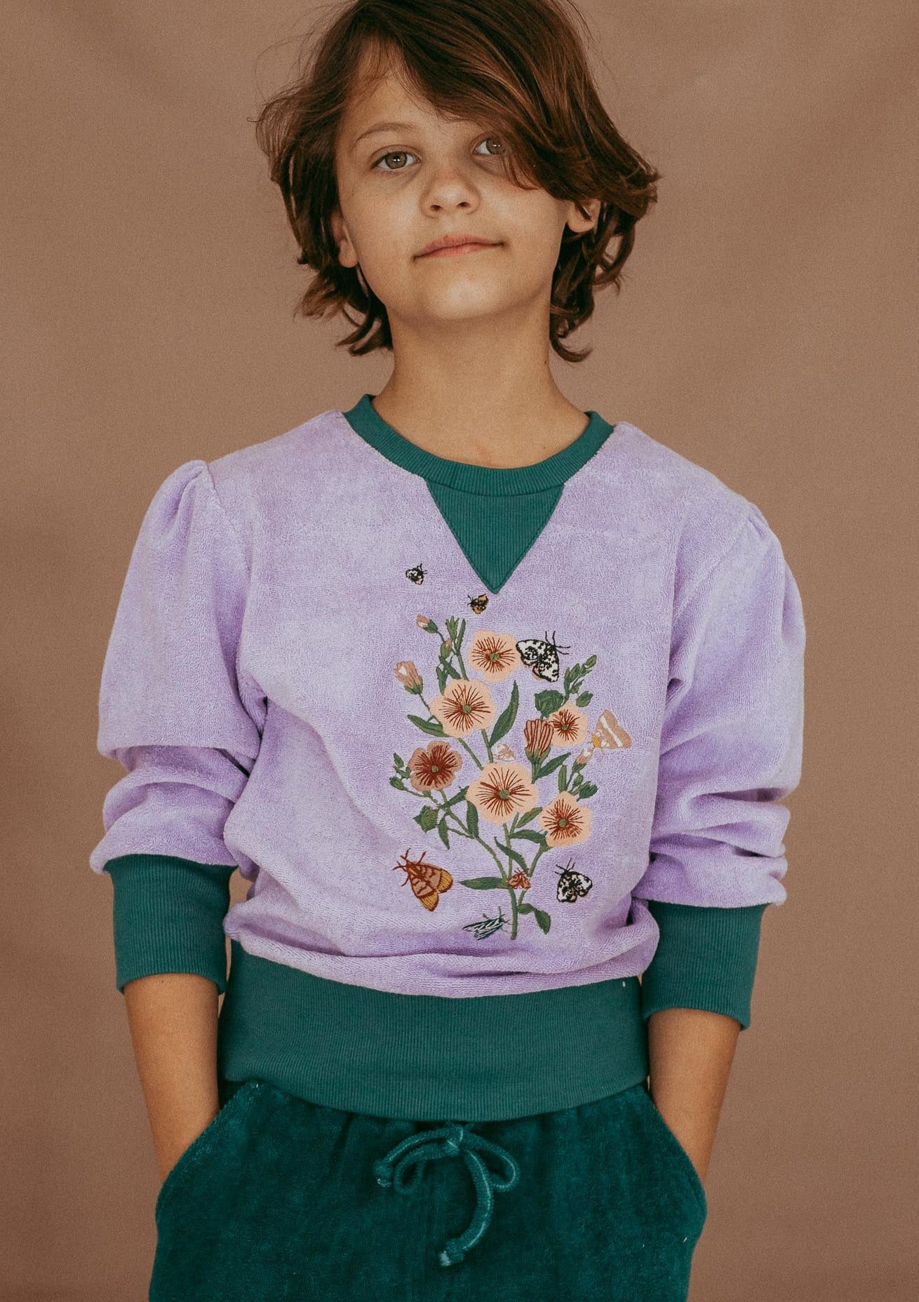 Naomi Jumper - Perriwinkle Embroidered