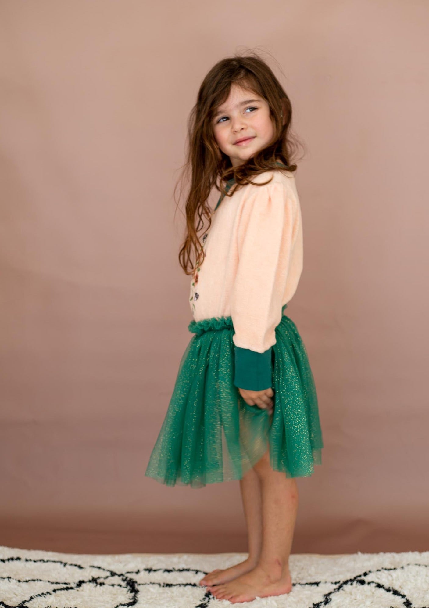 Naomi Jumper - Peach Puree Embroidered