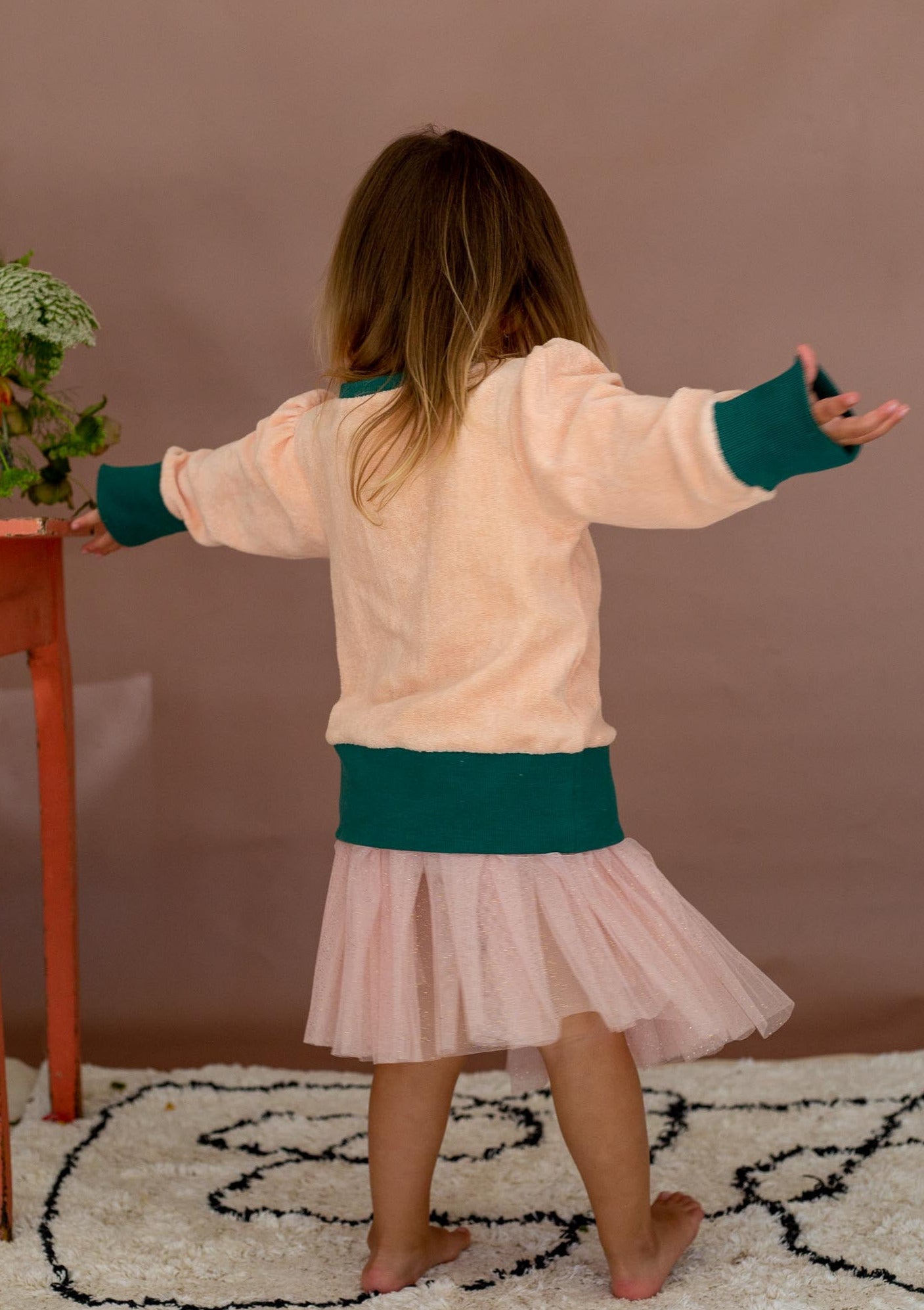 Naomi Jumper - Peach Puree Embroidered