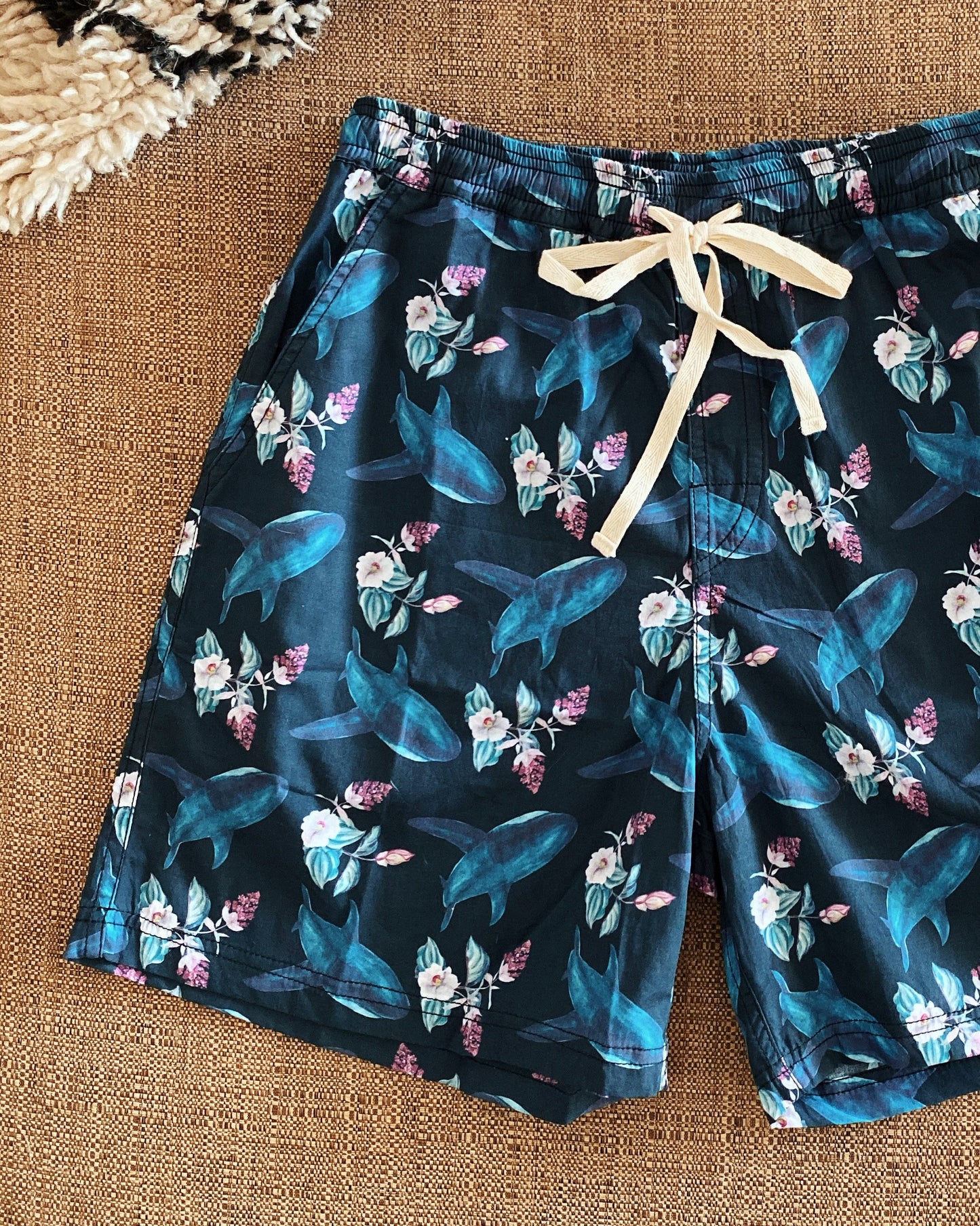 Mens's Boardshorts  - Shark Bouquet