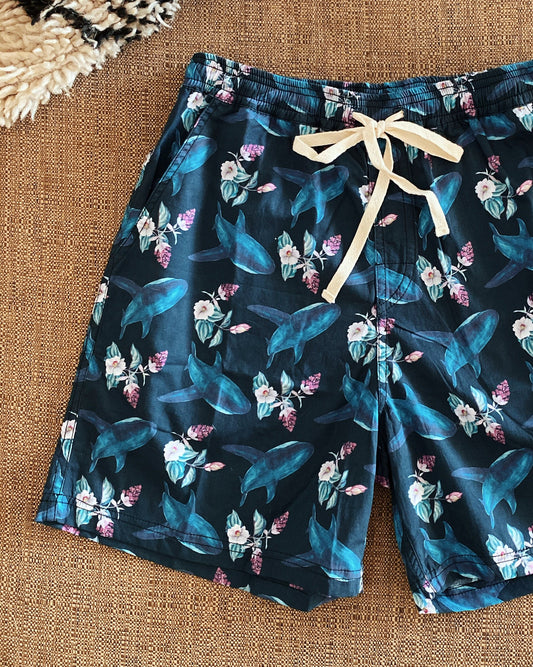 Mens's Boardshorts  - Shark Bouquet