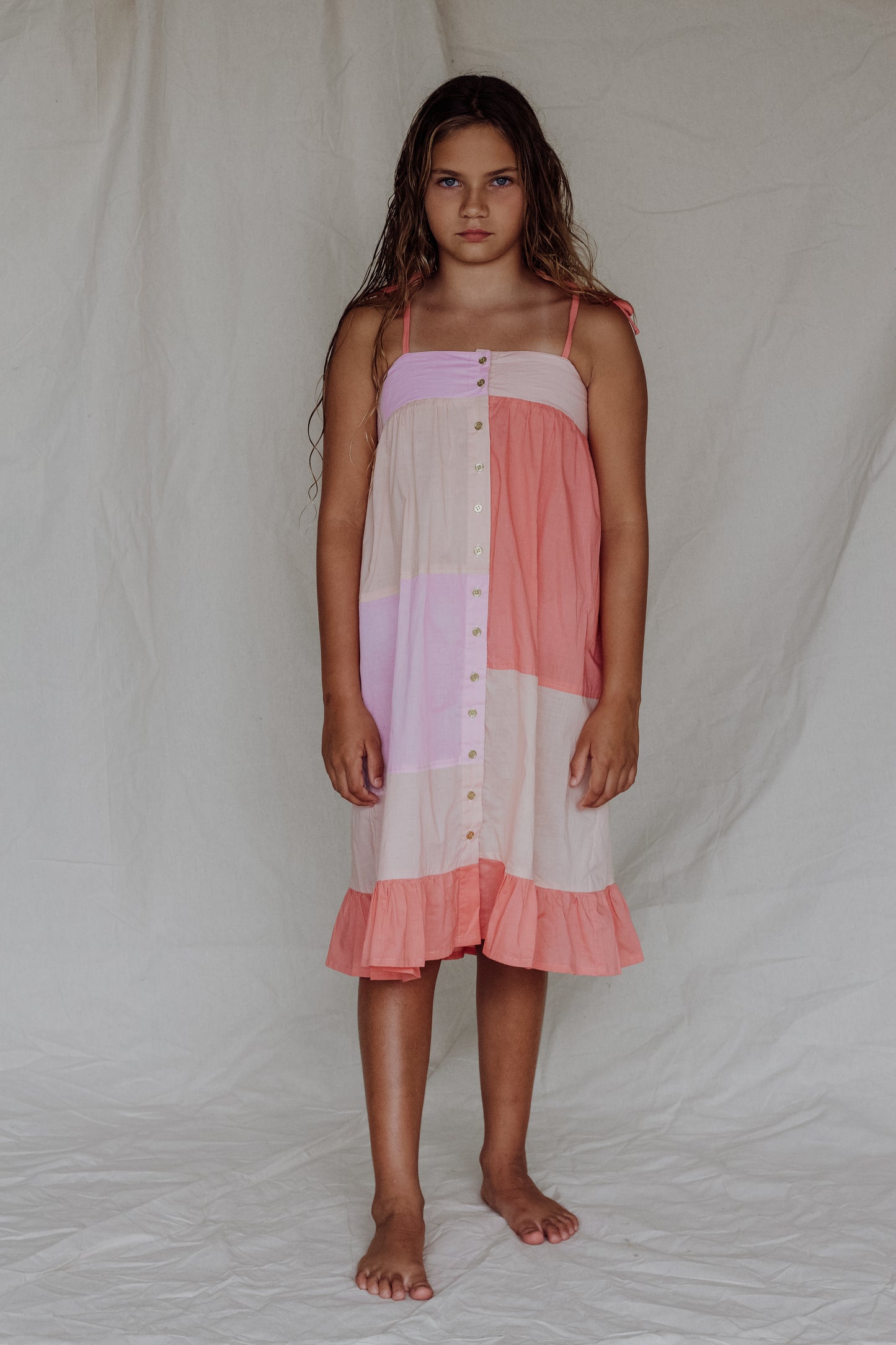Shelly Dress-Apricot Blush