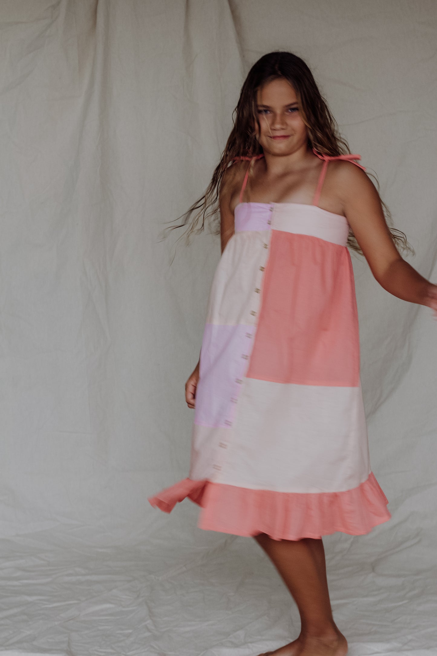 Shelly Dress-Apricot Blush