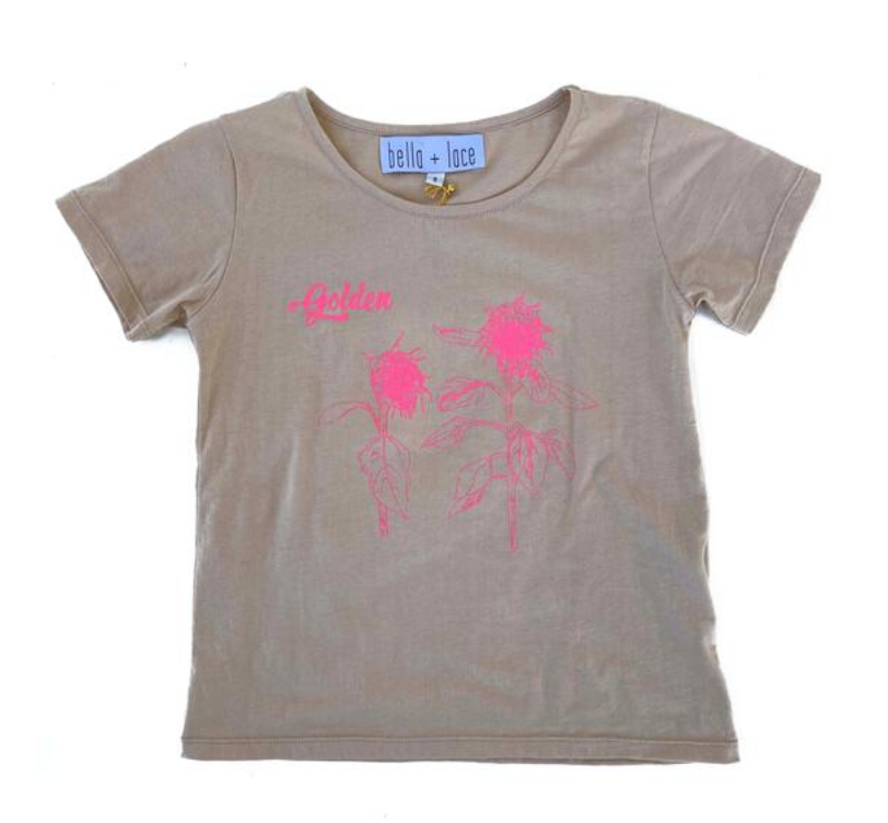 Ziggy Tee - Canvas with Fluro Sunflower