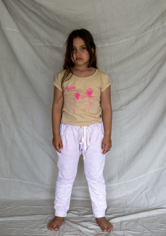 Ziggy Tee - Canvas with Fluro Sunflower
