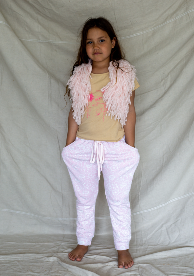 Ziggy Tee - Canvas with Fluro Sunflower
