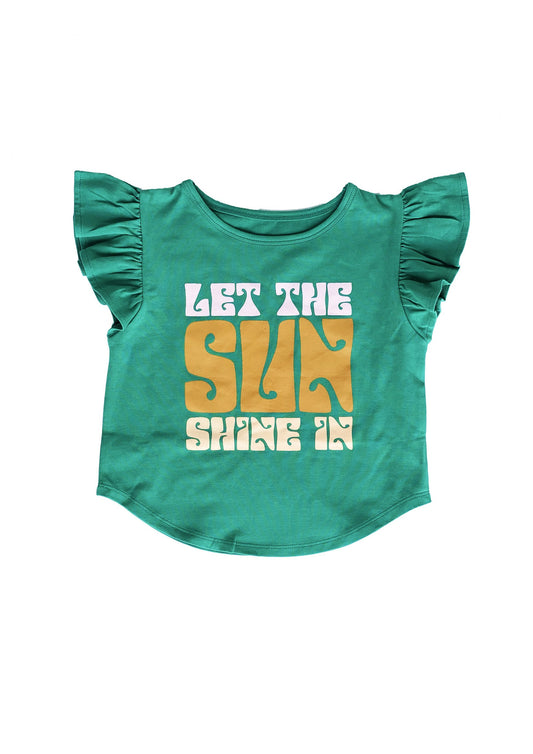 Sunshine Flutter Sleeve T-Shirt - Lime Coola